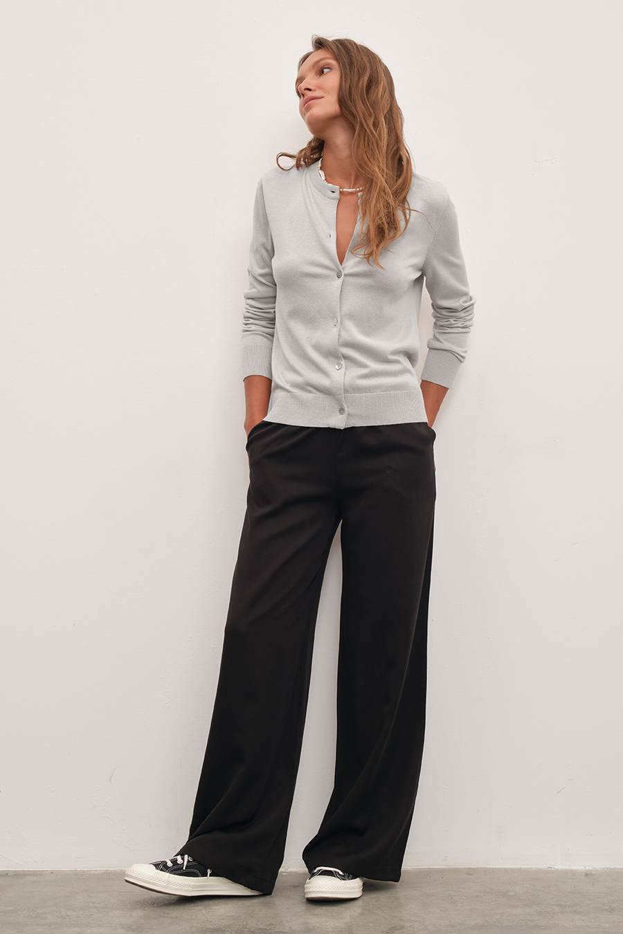 Lightweight Cotton Viscose Cardigan