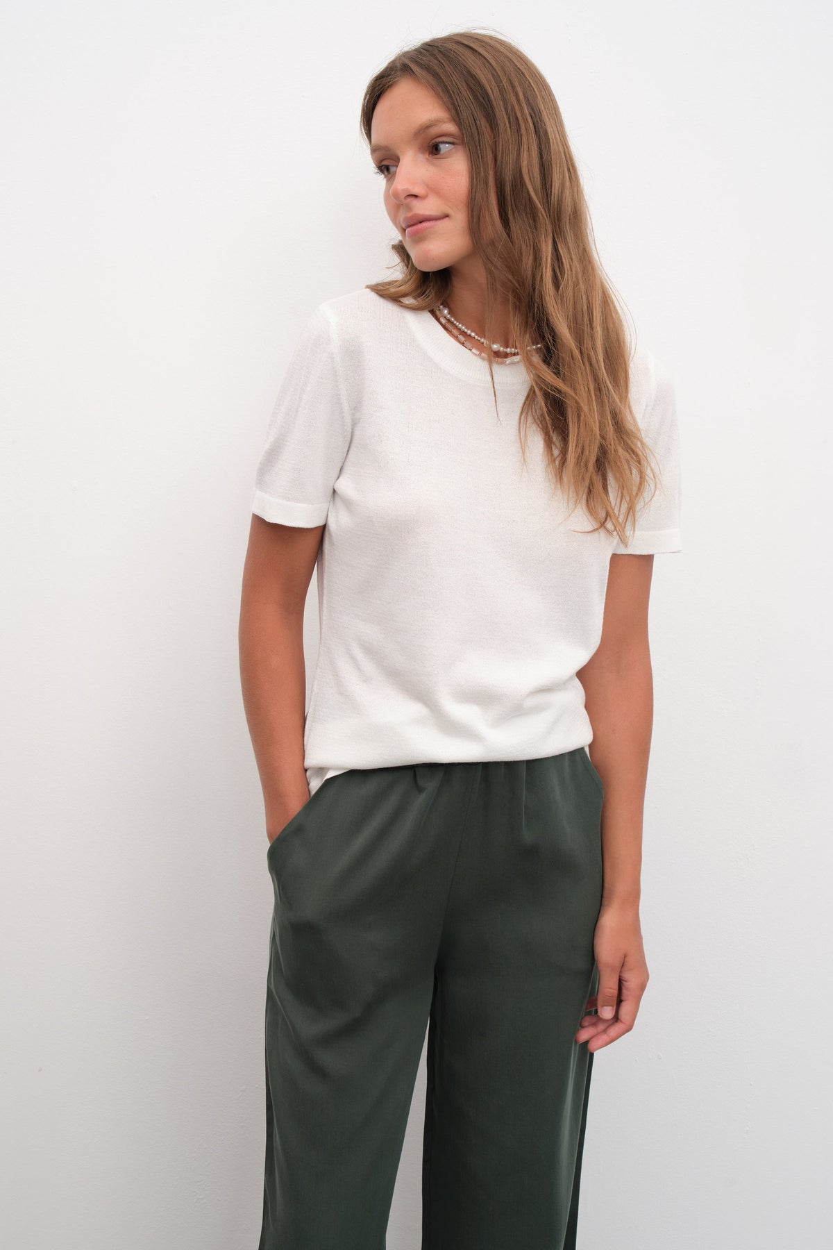 Lighweight Cotton Viscose Knit T-shirt