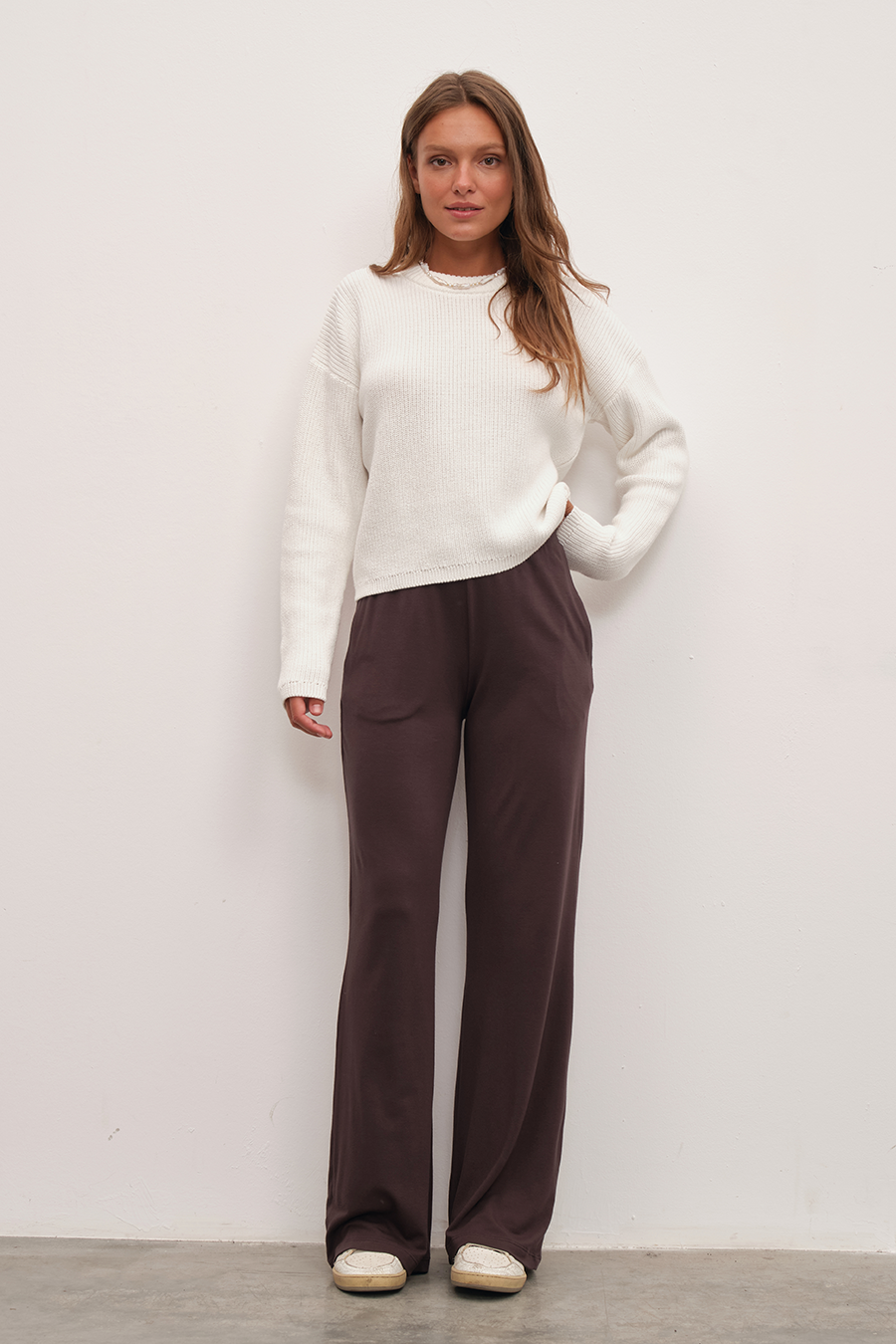 Fisherman Crop Sweater in Organic Cotton