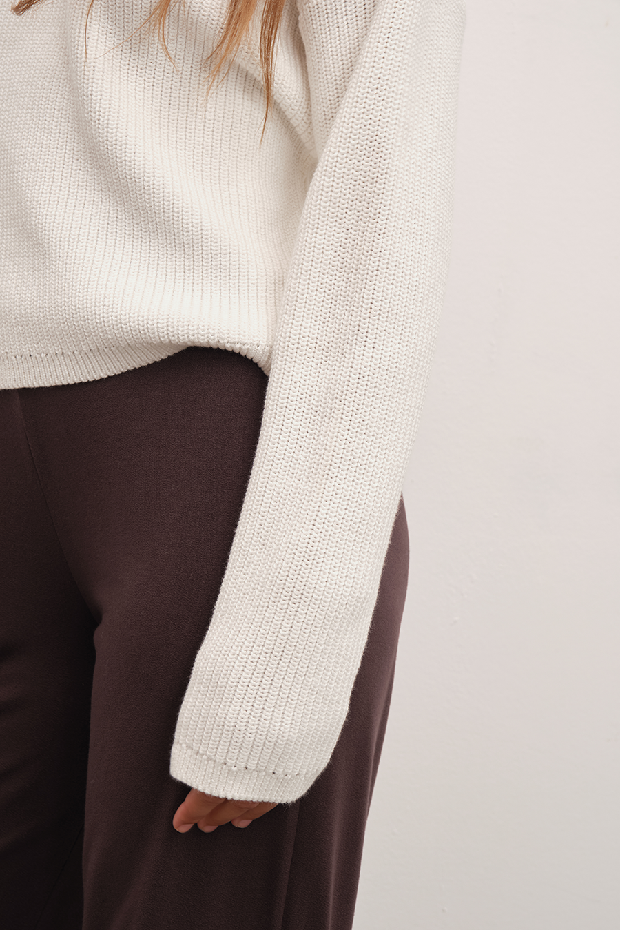 Fisherman Crop Sweater in Organic Cotton