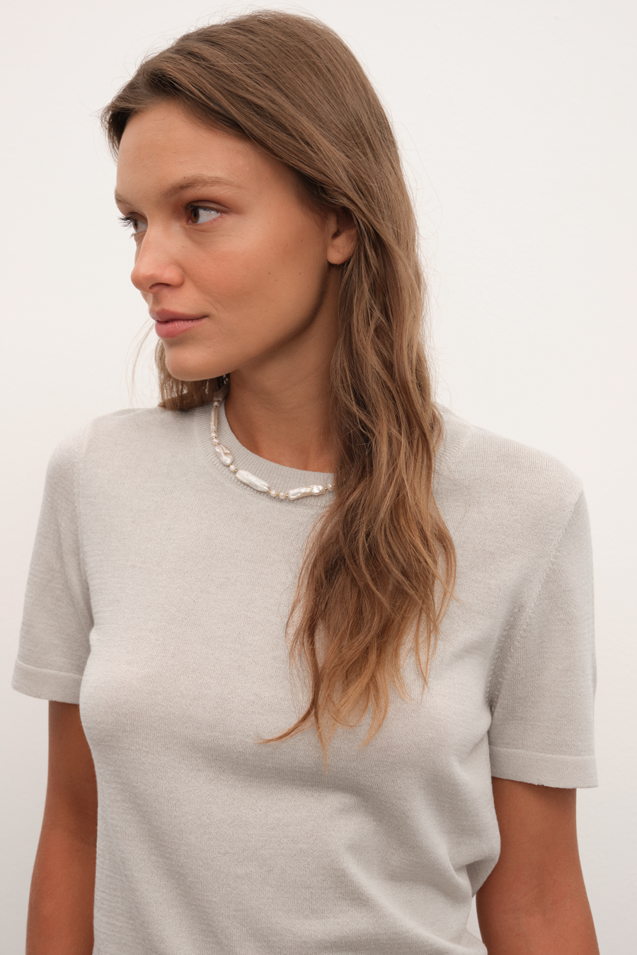 Lighweight Cotton Viscose Knit T-shirt