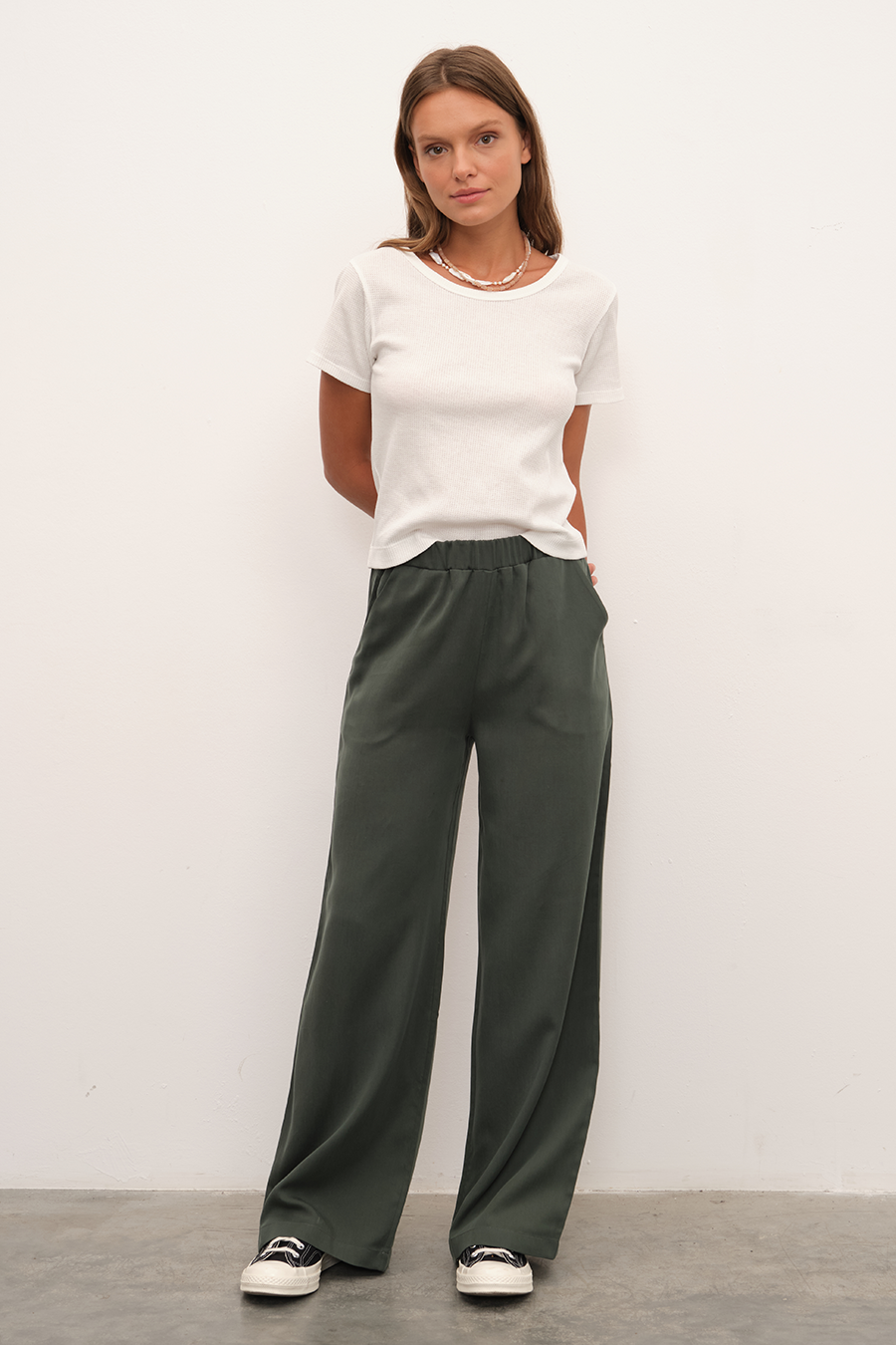 Waffle Cotton Crop T-shirt