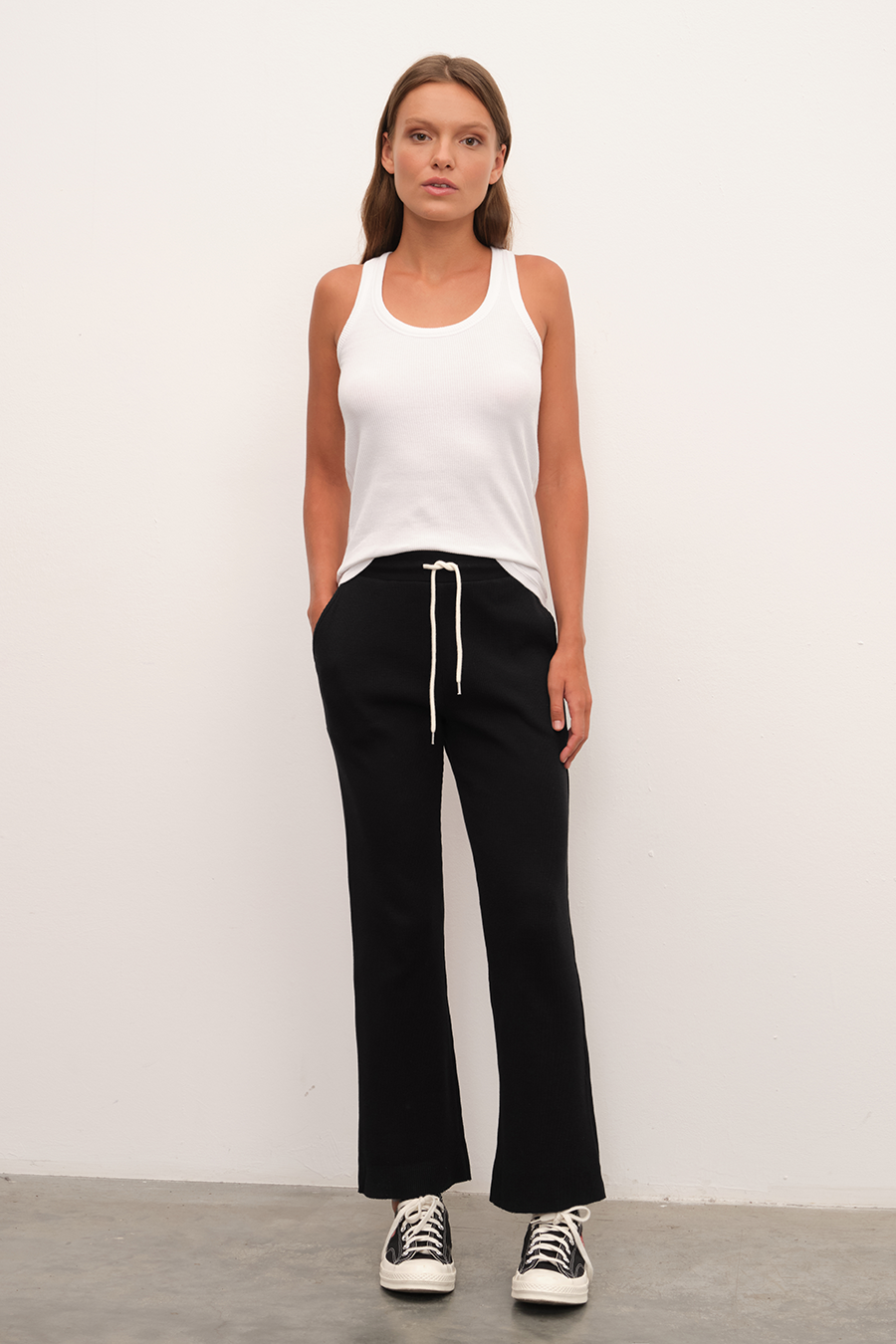 Ribbed Fitted Tank Top in Cotton