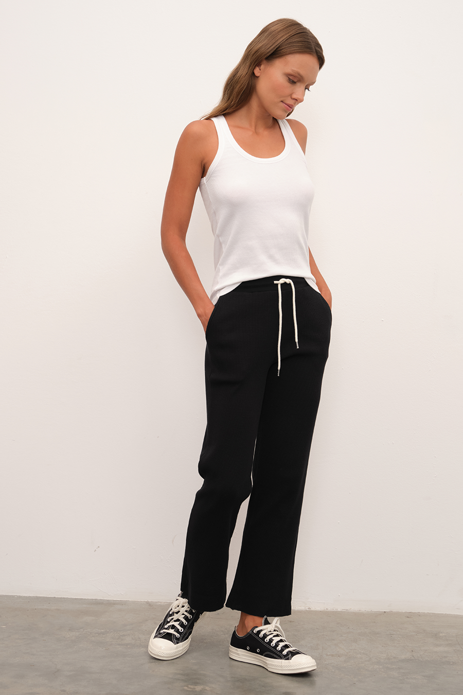 Ribbed Fitted Tank Top in Cotton