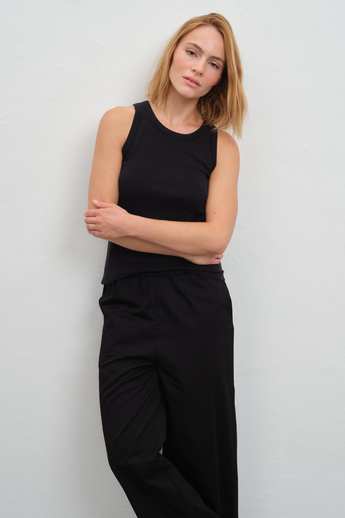 Tank Top in Micro-Ribbed Cotton