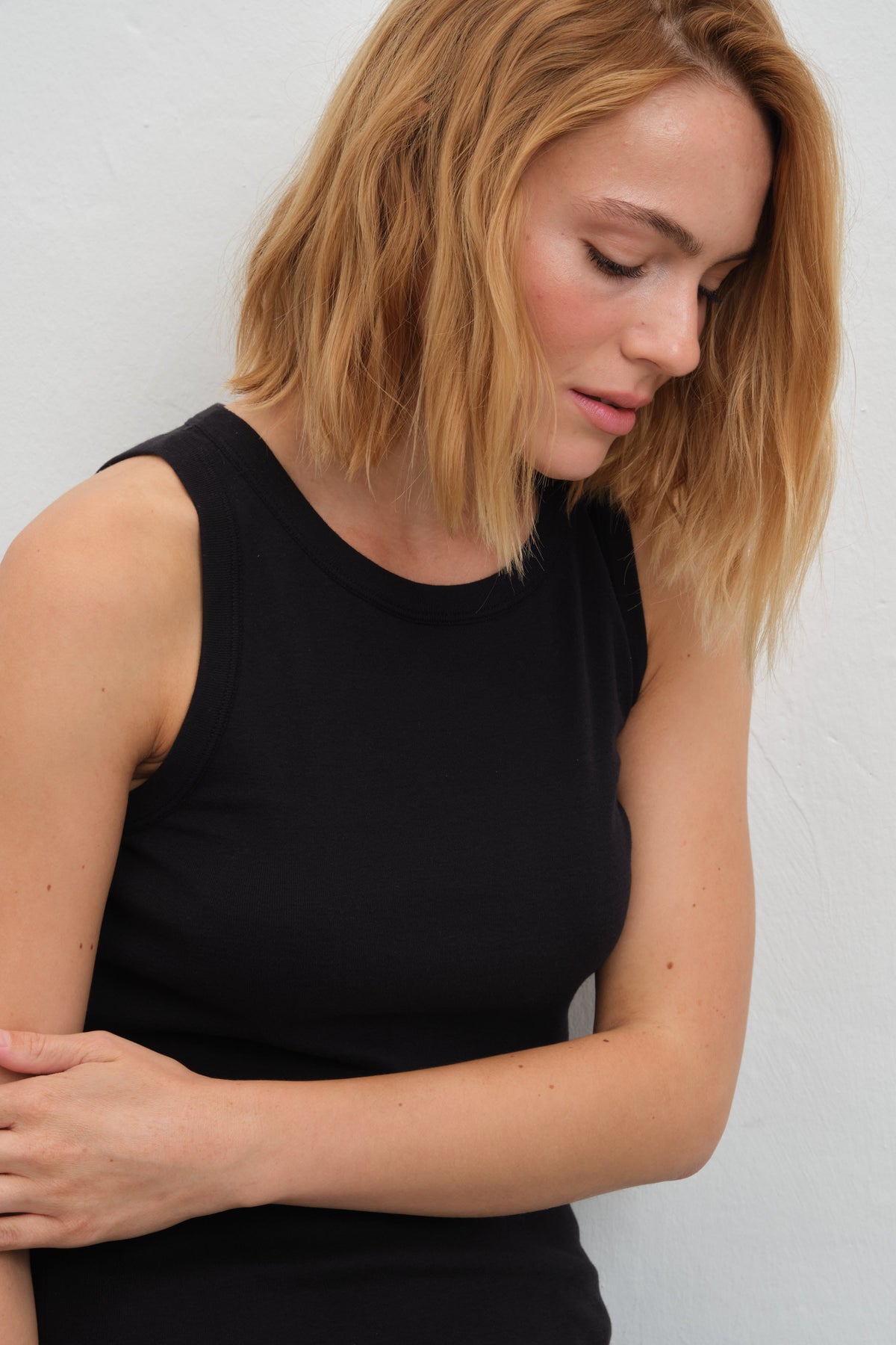 Tank Top in Micro-Ribbed Cotton