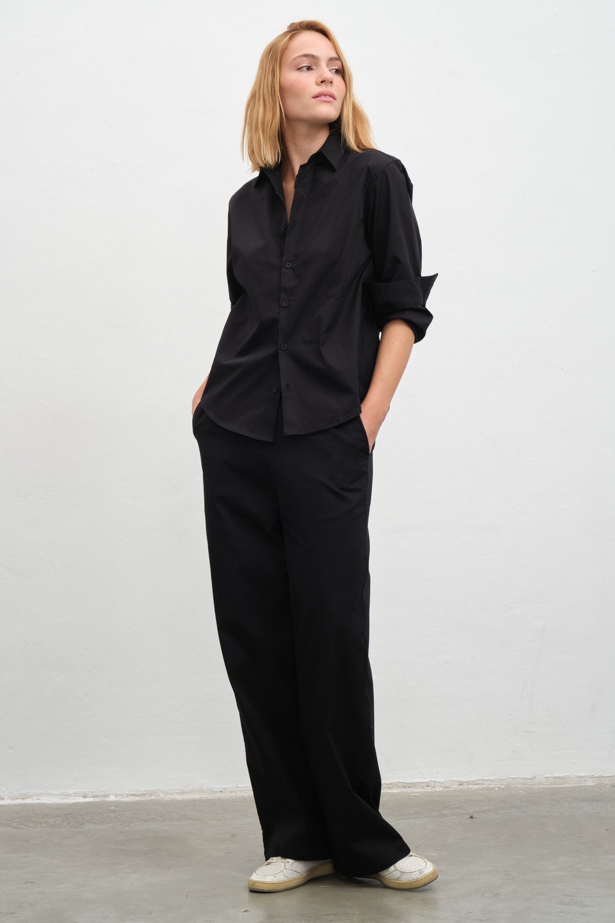 Button-Down Shirt in Cotton Poplin