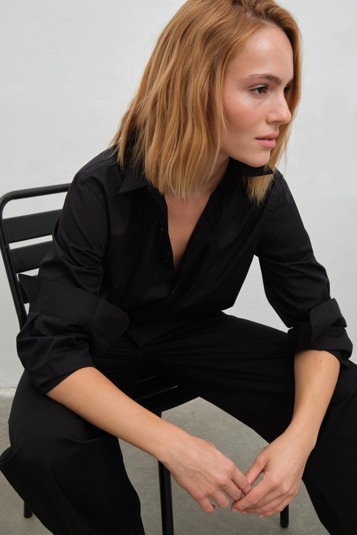 Button-Down Shirt in Cotton Poplin
