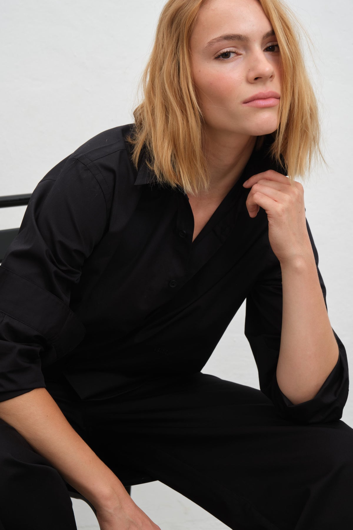 Button-Down Shirt in Cotton Poplin