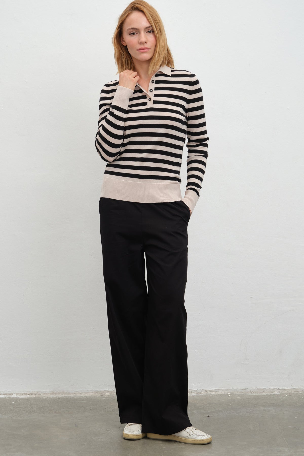 Pull-On Pants in Cotton Gabardine
