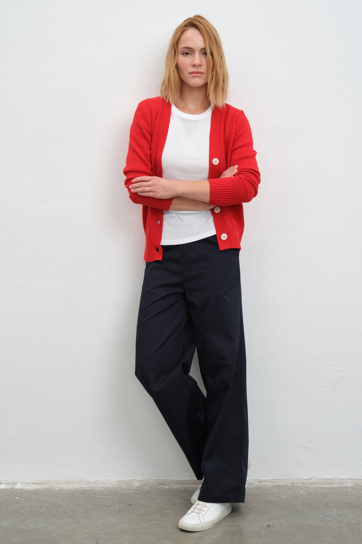Pull-On Pants in Cotton Gabardine