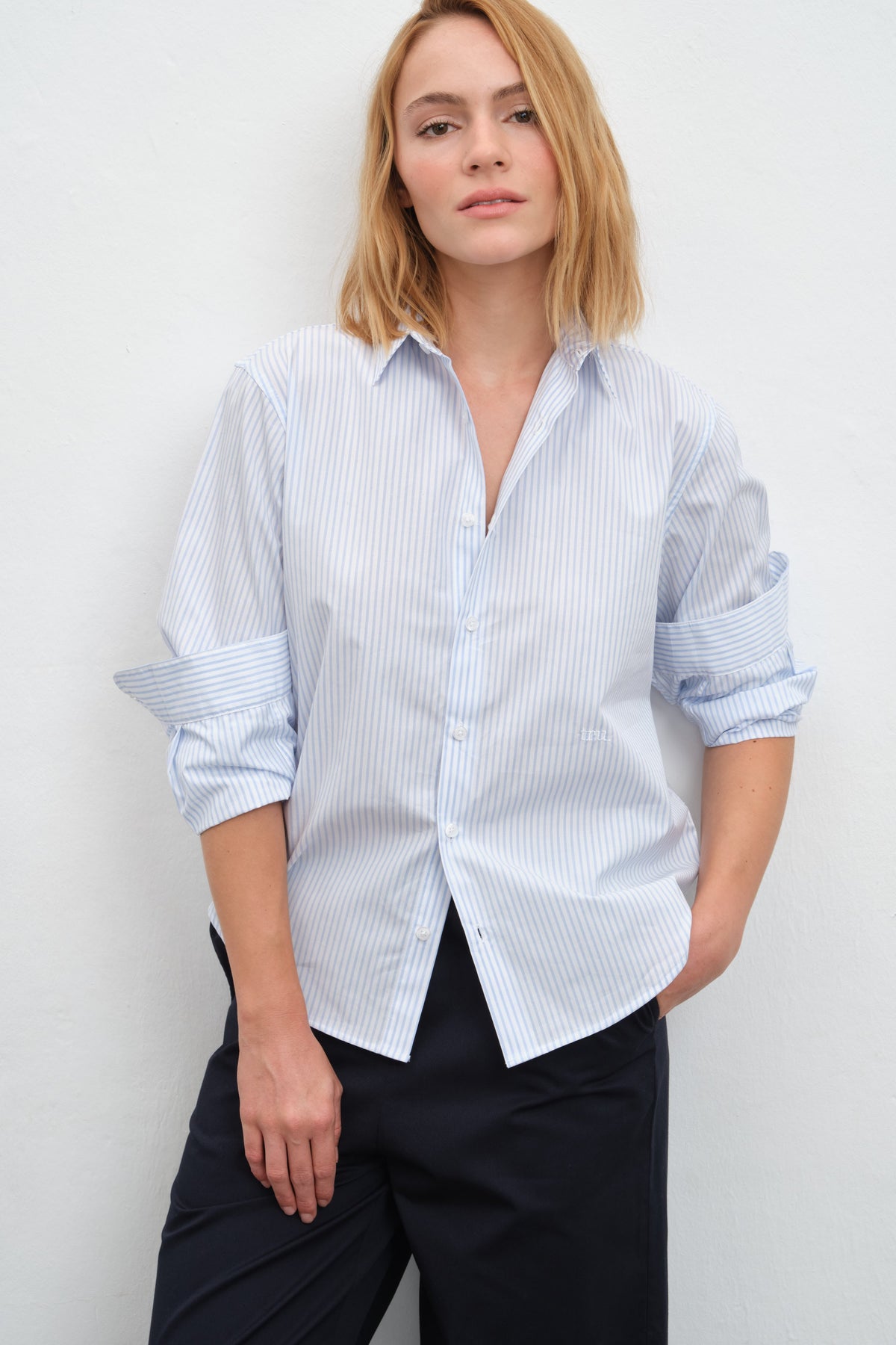 Button-Down Shirt in Cotton Poplin