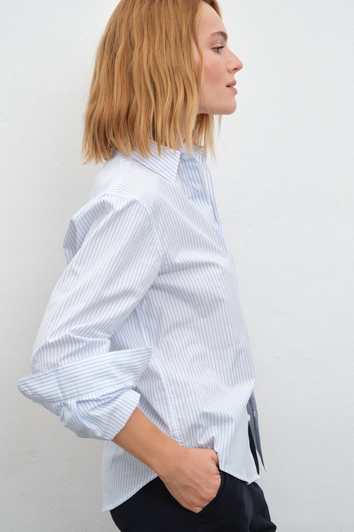 Button-Down Shirt in Cotton Poplin