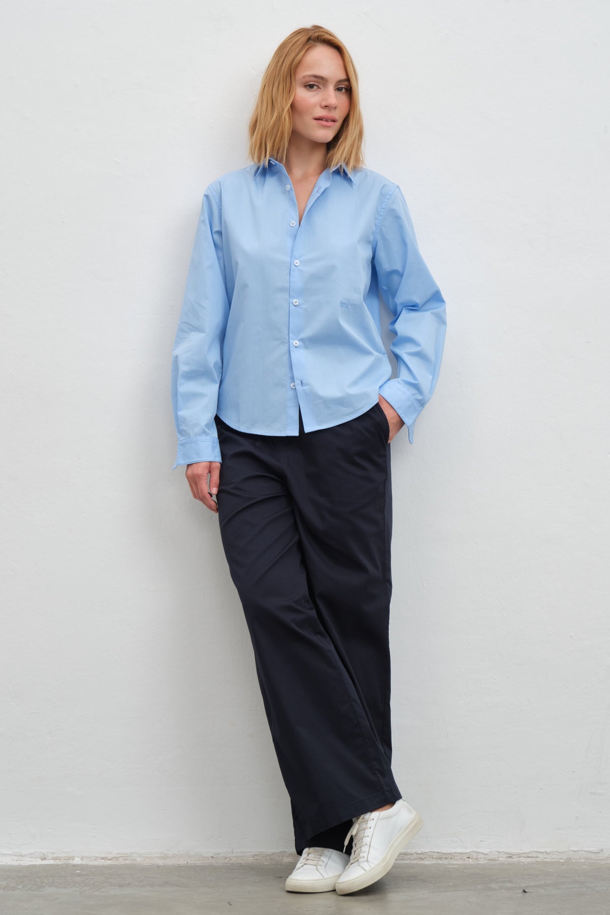 Button-Down Shirt in Cotton Poplin