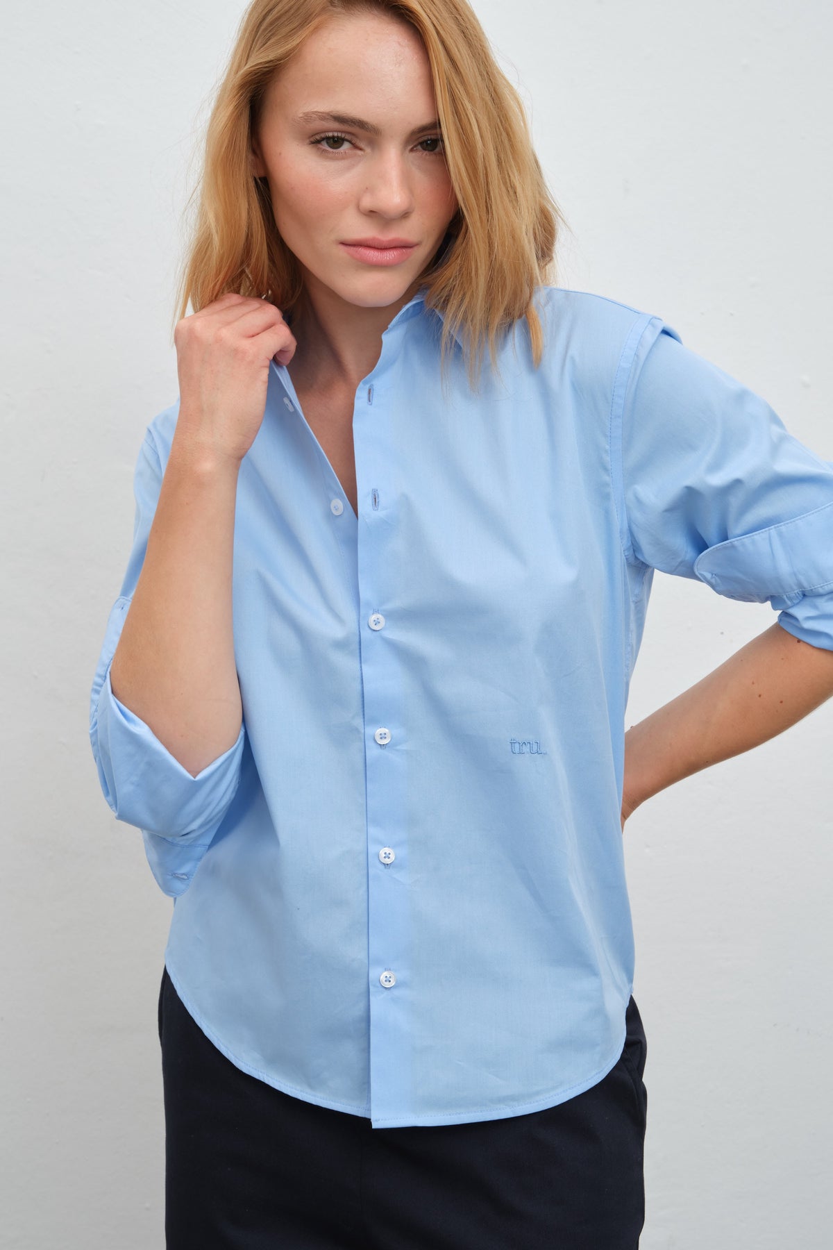 Button-Down Shirt in Cotton Poplin