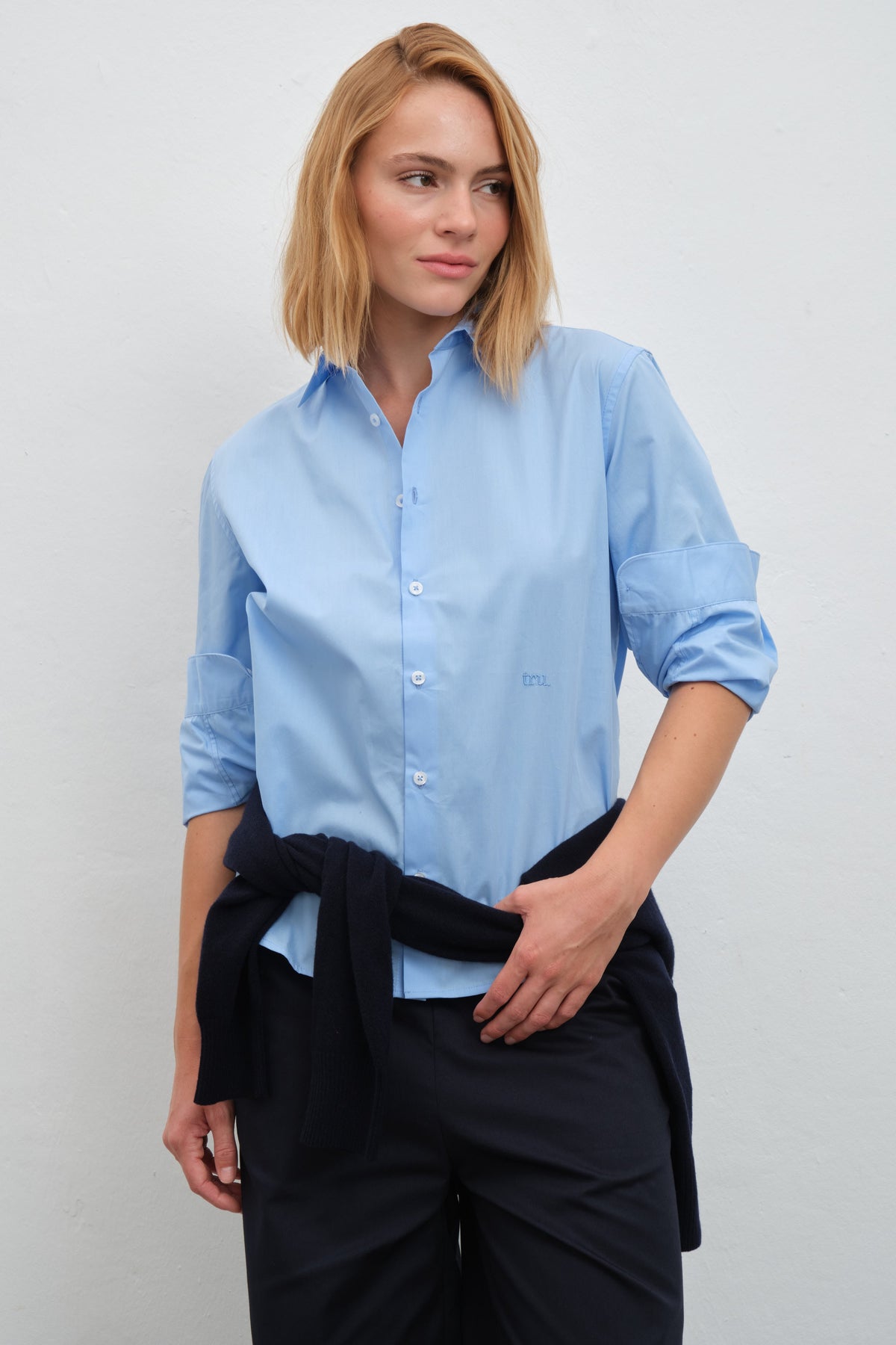 Button-Down Shirt in Cotton Poplin