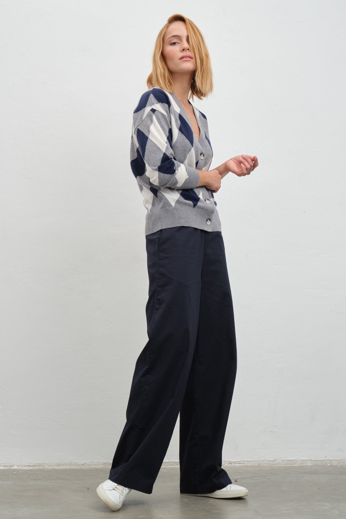 Merino Diamond Cardigan