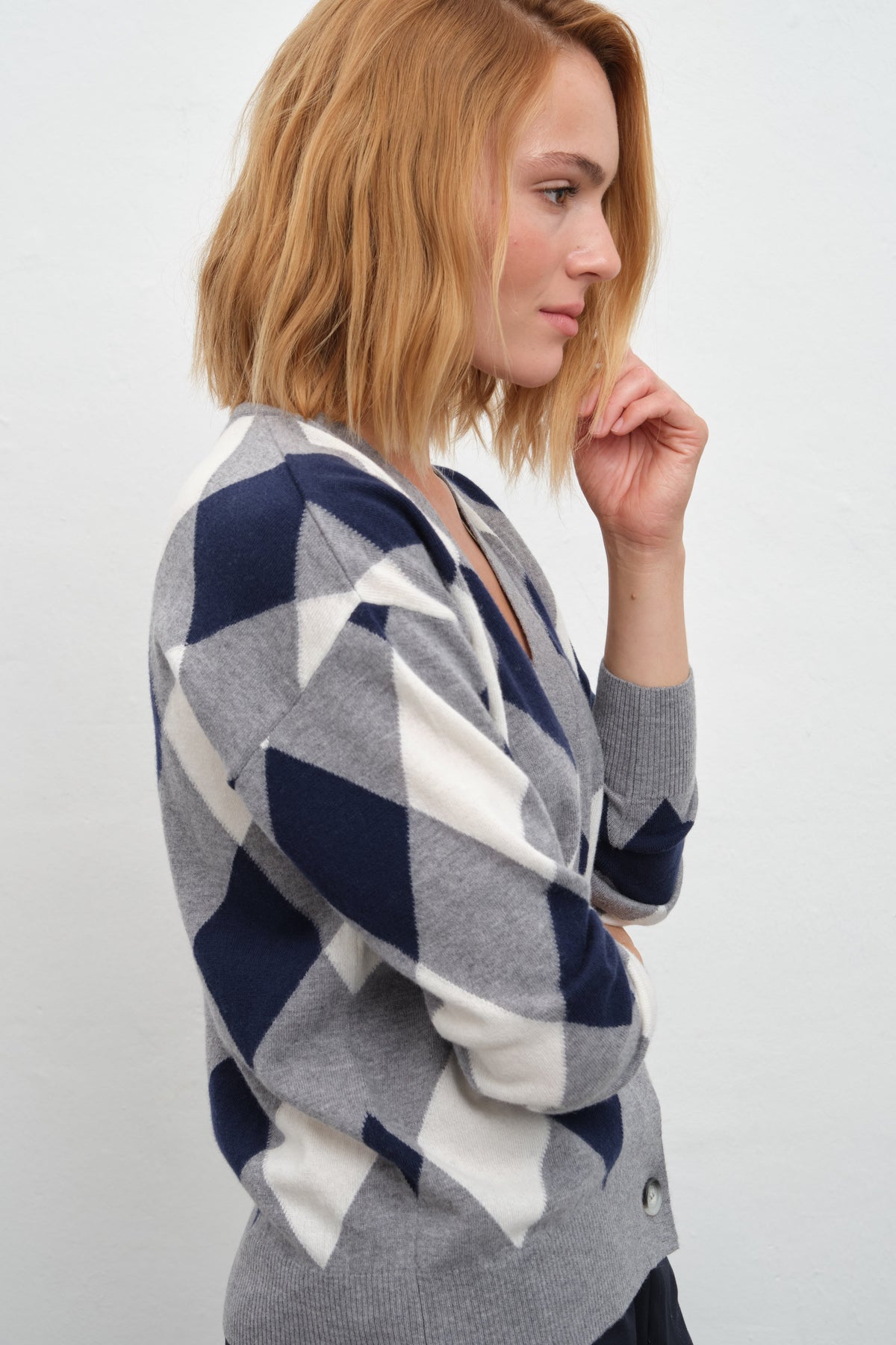 Merino Diamond Cardigan