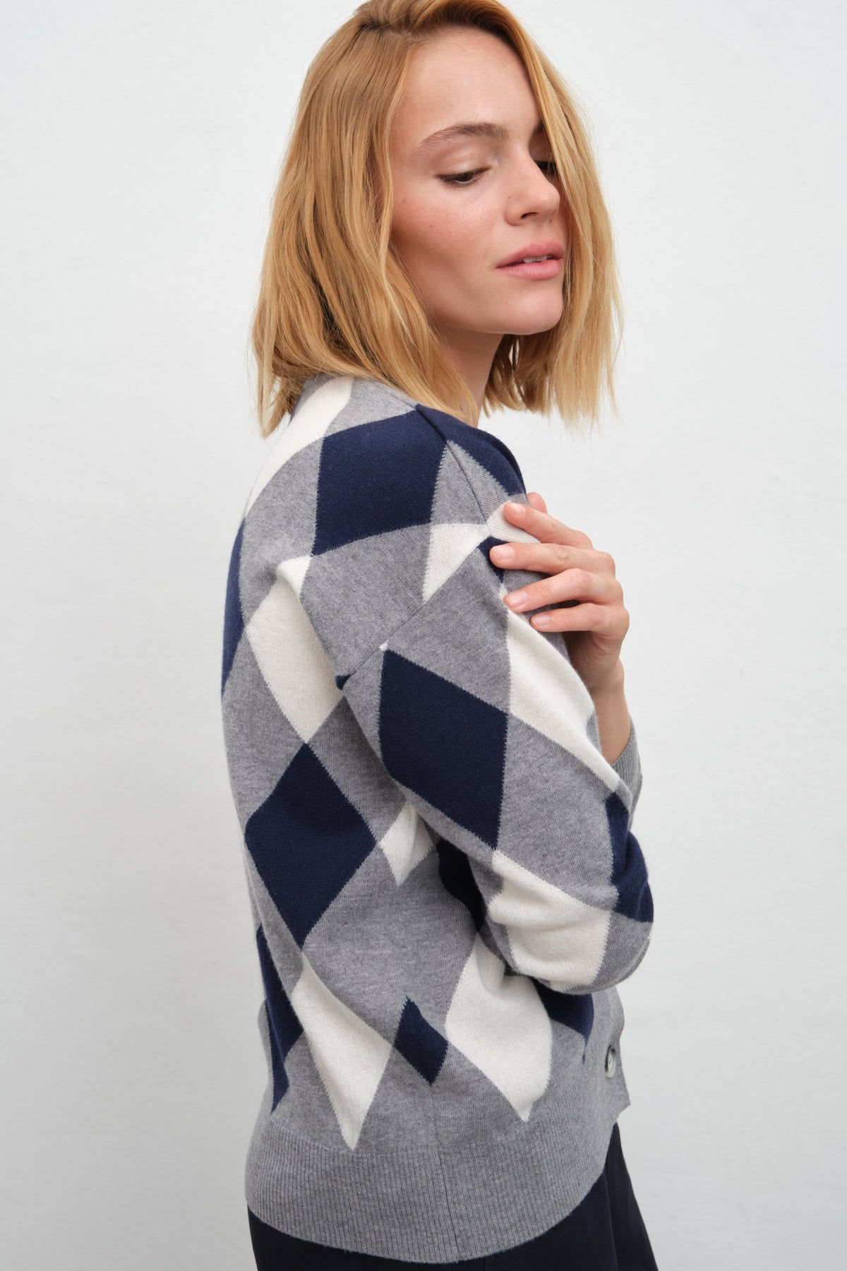 Merino Diamond Cardigan