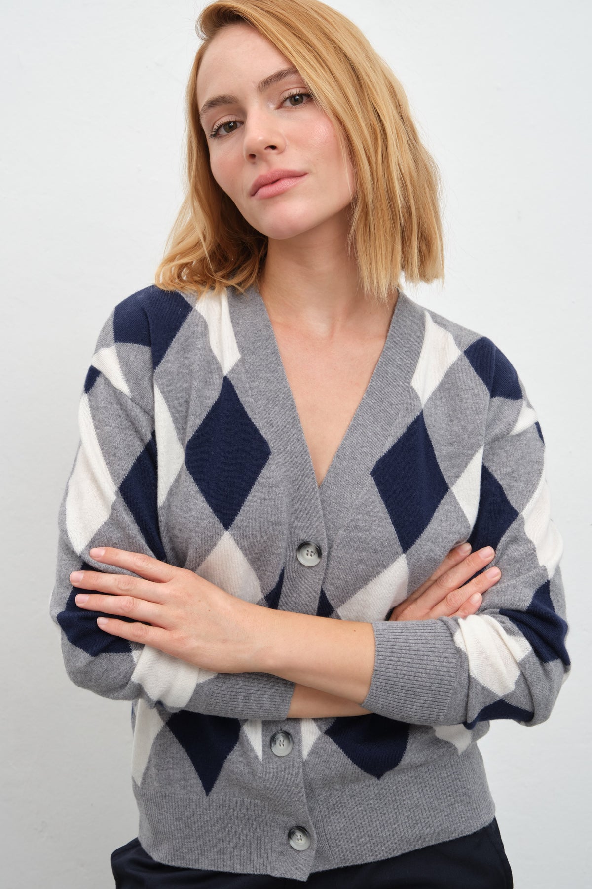 Merino Diamond Cardigan
