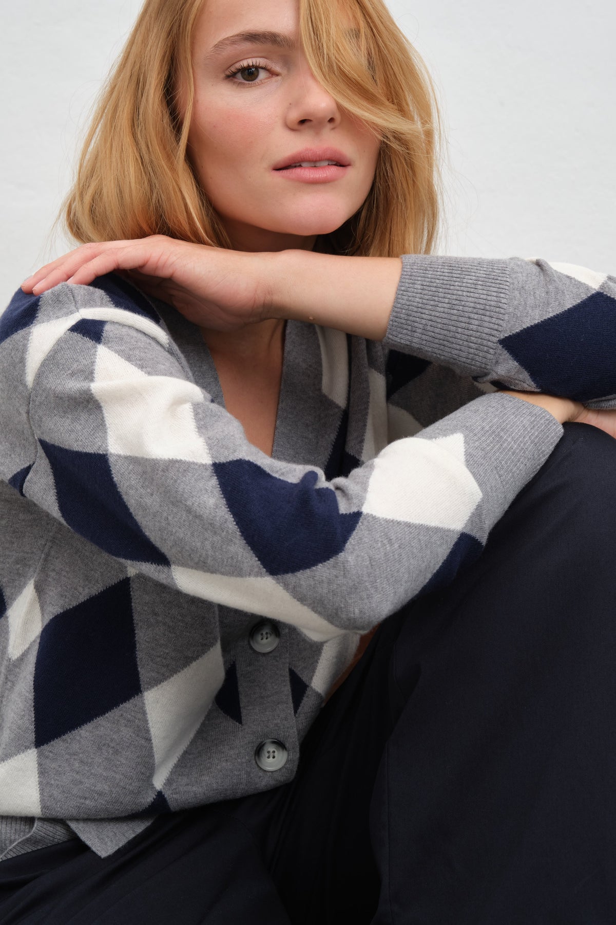 Merino Diamond Cardigan