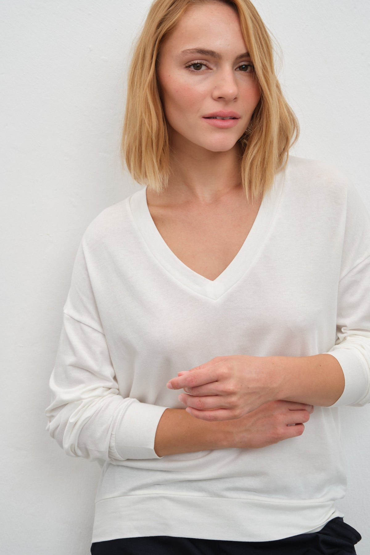 Super-Lightweight V-Neck Sweatshirt in Tri-Blend