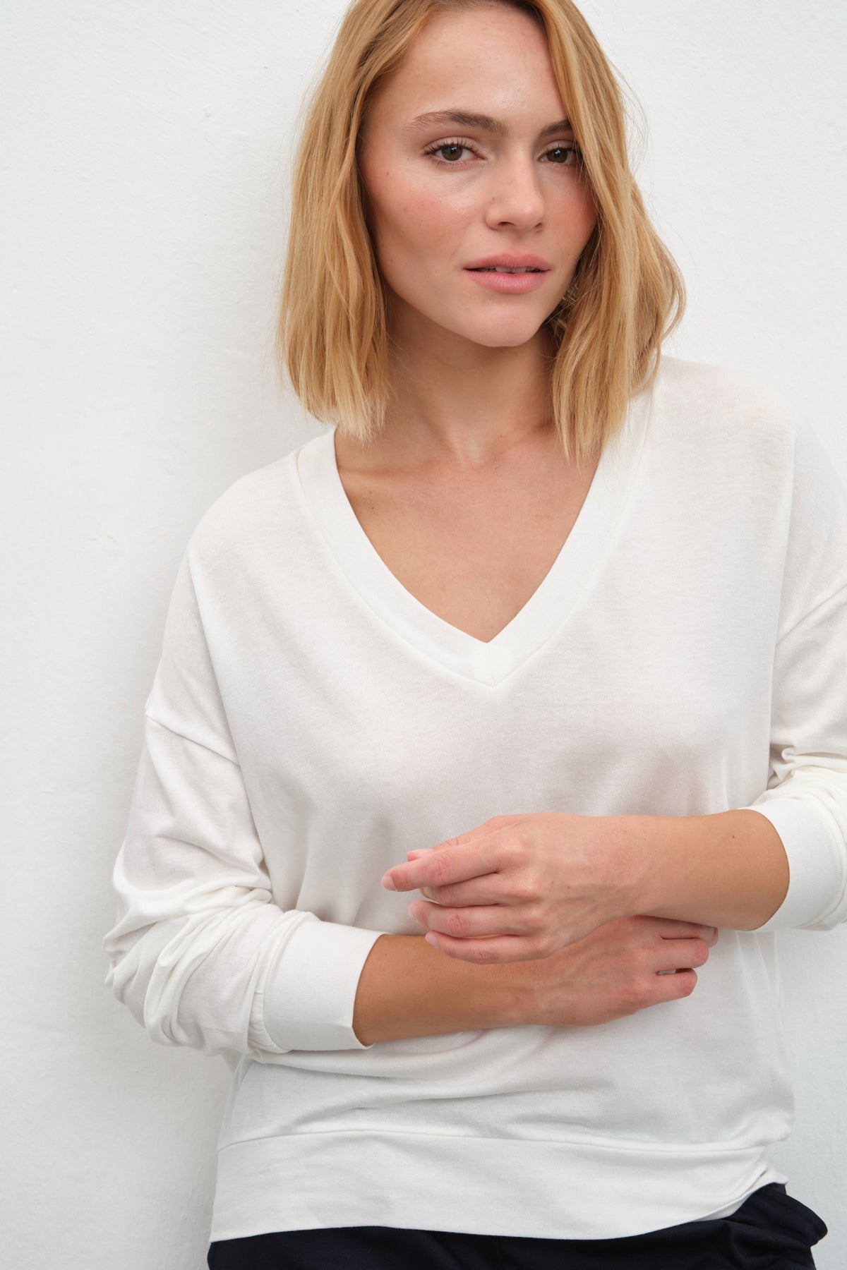 Super-Lightweight V-Neck Sweatshirt in Tri-Blend