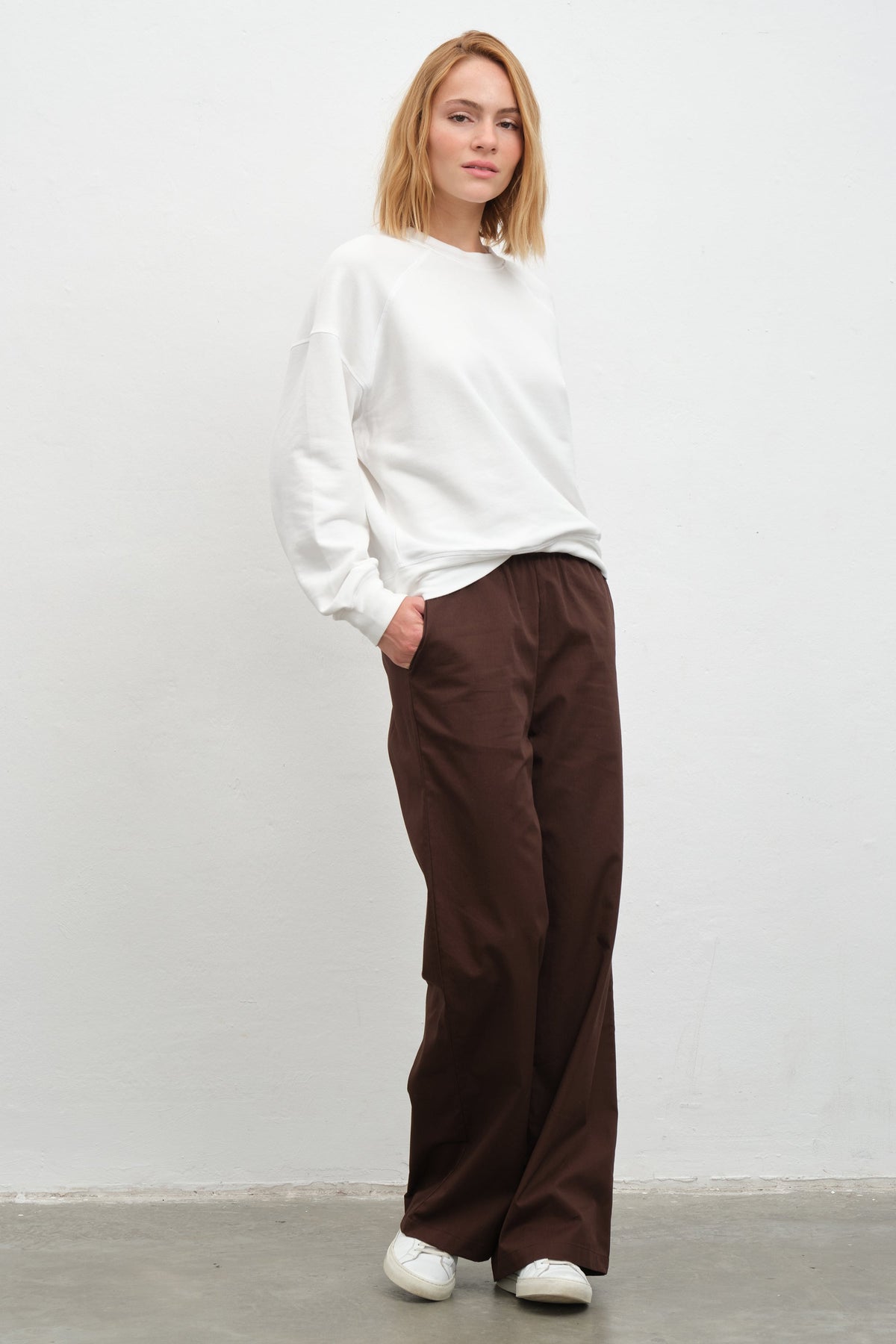 SuperSoft Raglan-Sleeve Oversized Sweatshirt in Modal Fleece