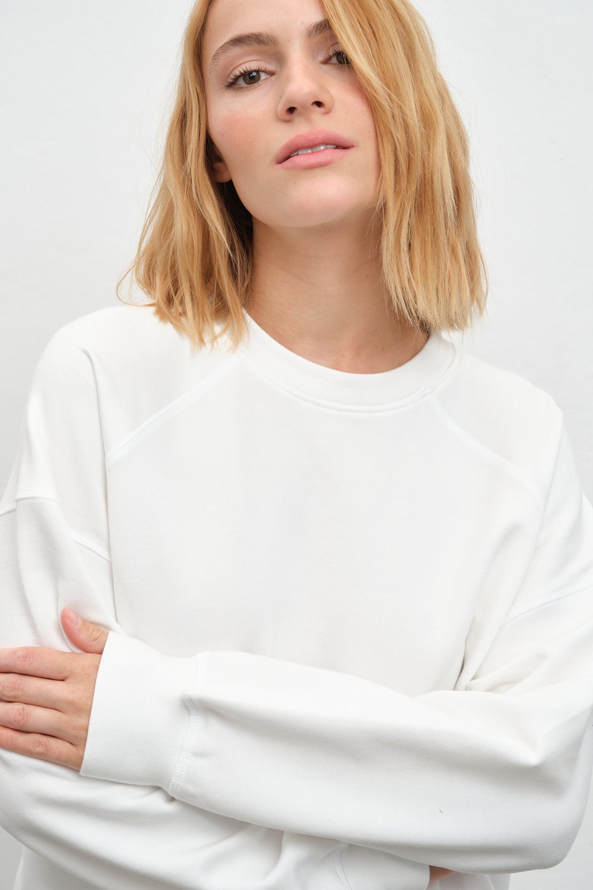 SuperSoft Raglan-Sleeve Oversized Sweatshirt in Modal Fleece