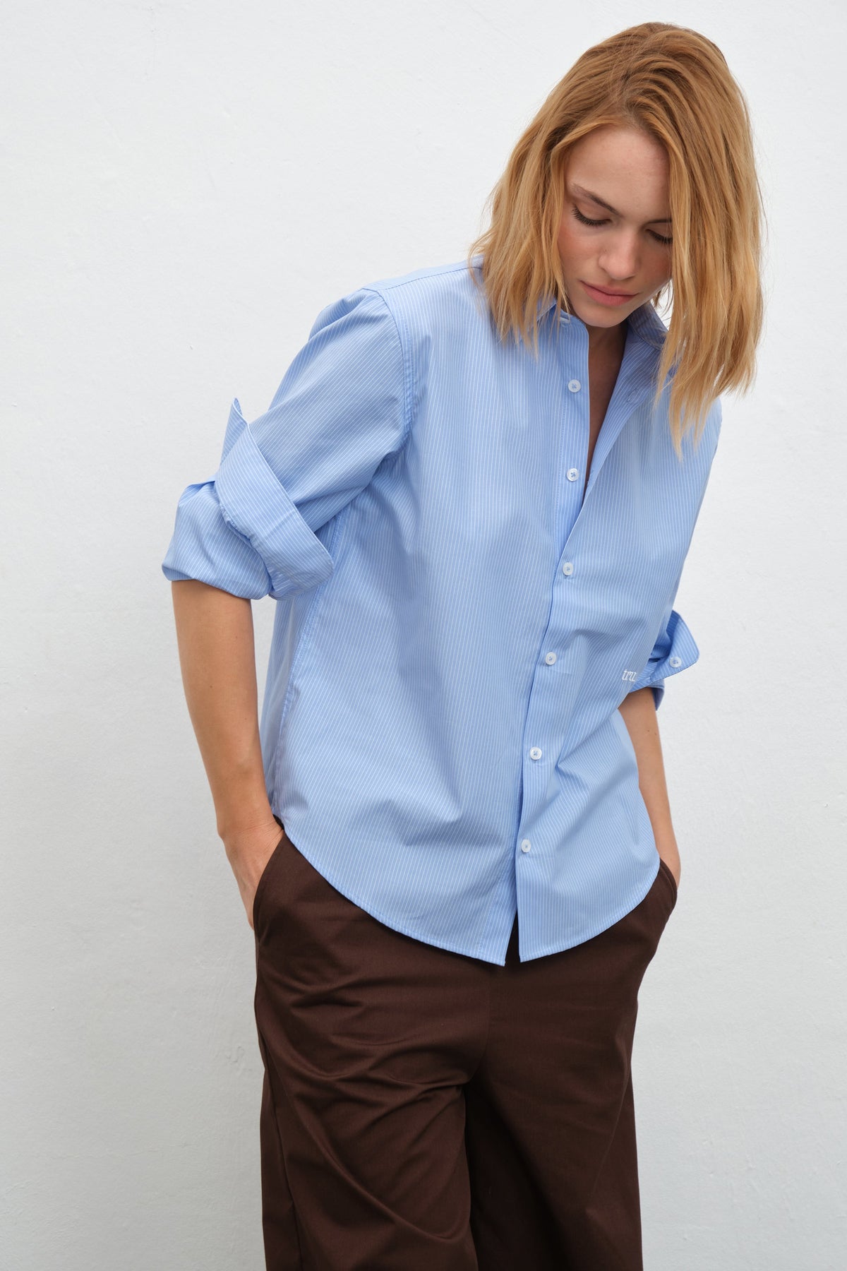 Button-Down Shirt in Cotton Poplin