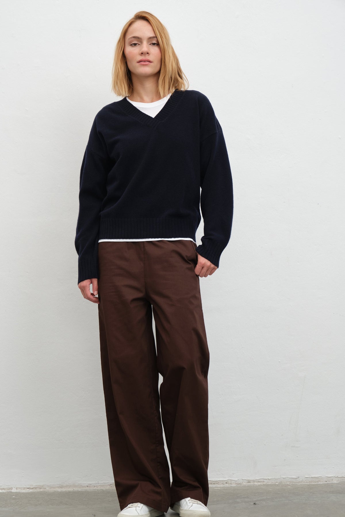 Pull-On Pants in Cotton Gabardine