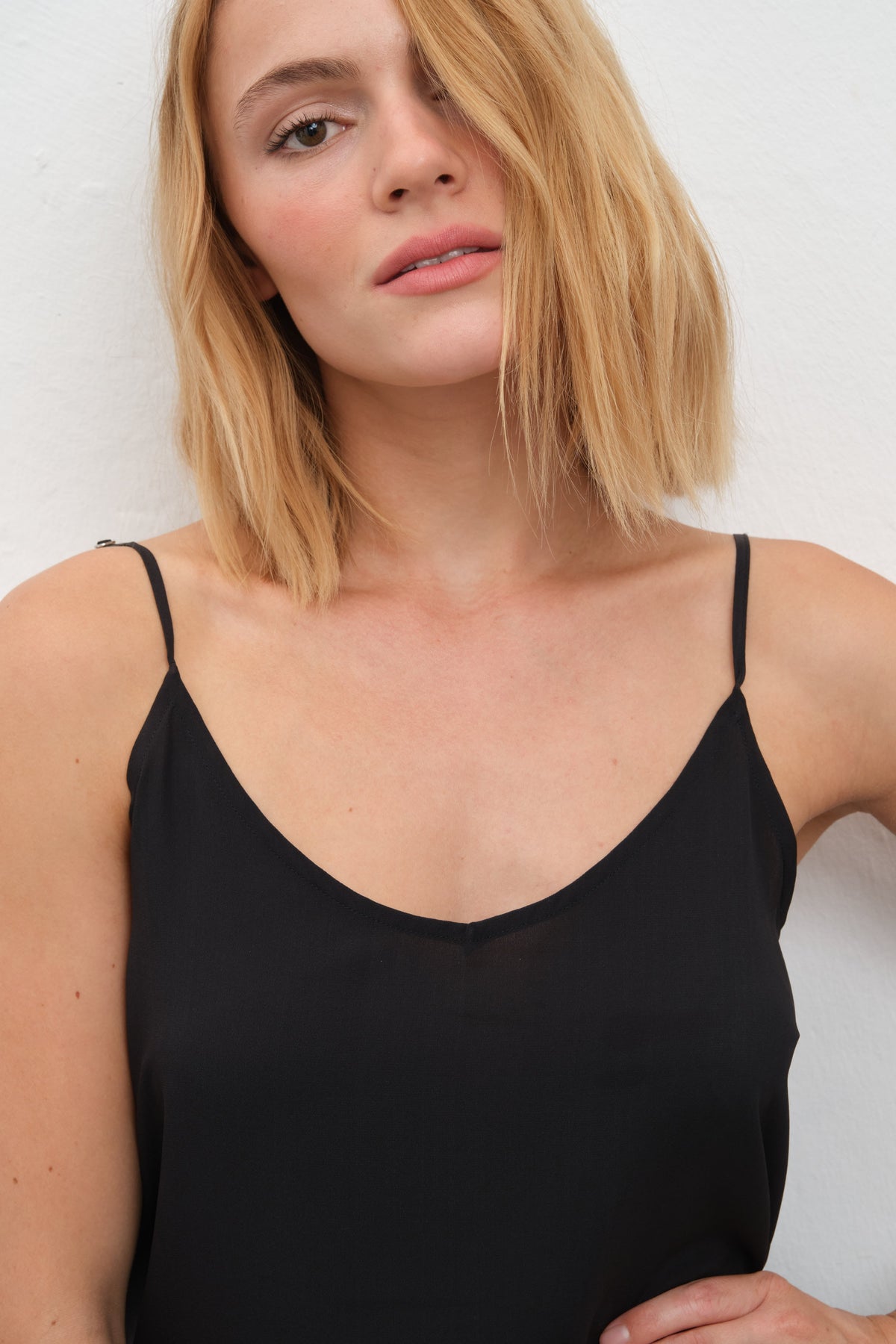 Silk Crepe Chiffon Tank Top