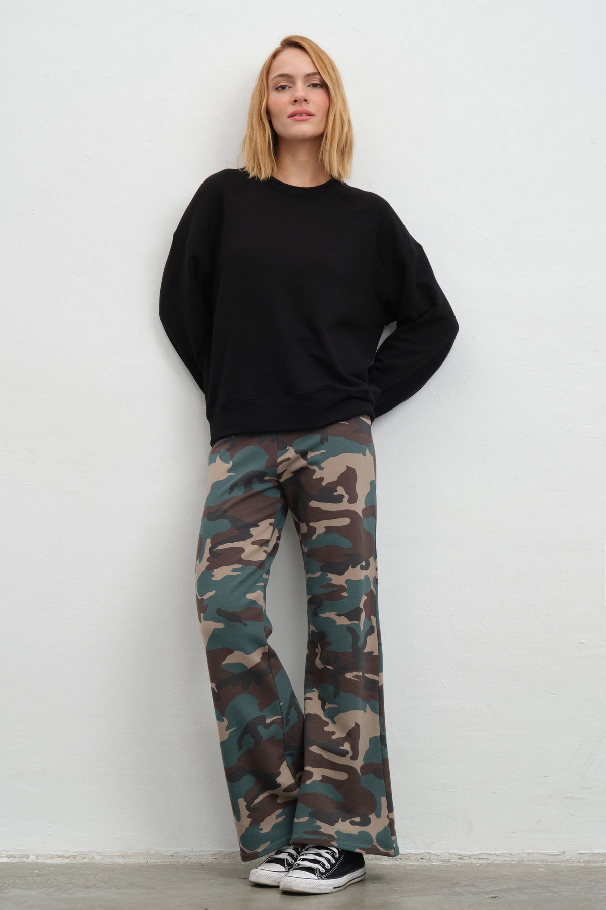 SuperSoft Raglan-Sleeve Oversized Sweatshirt in Modal Fleece