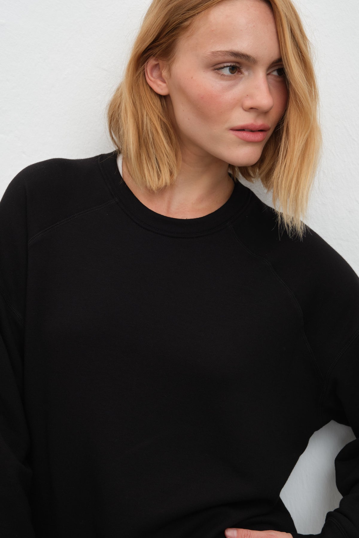 SuperSoft Raglan-Sleeve Oversized Sweatshirt in Modal Fleece