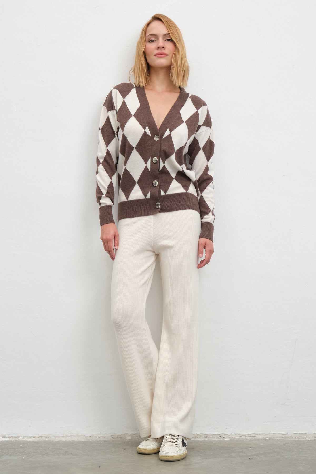 Merino Diamond Cardigan
