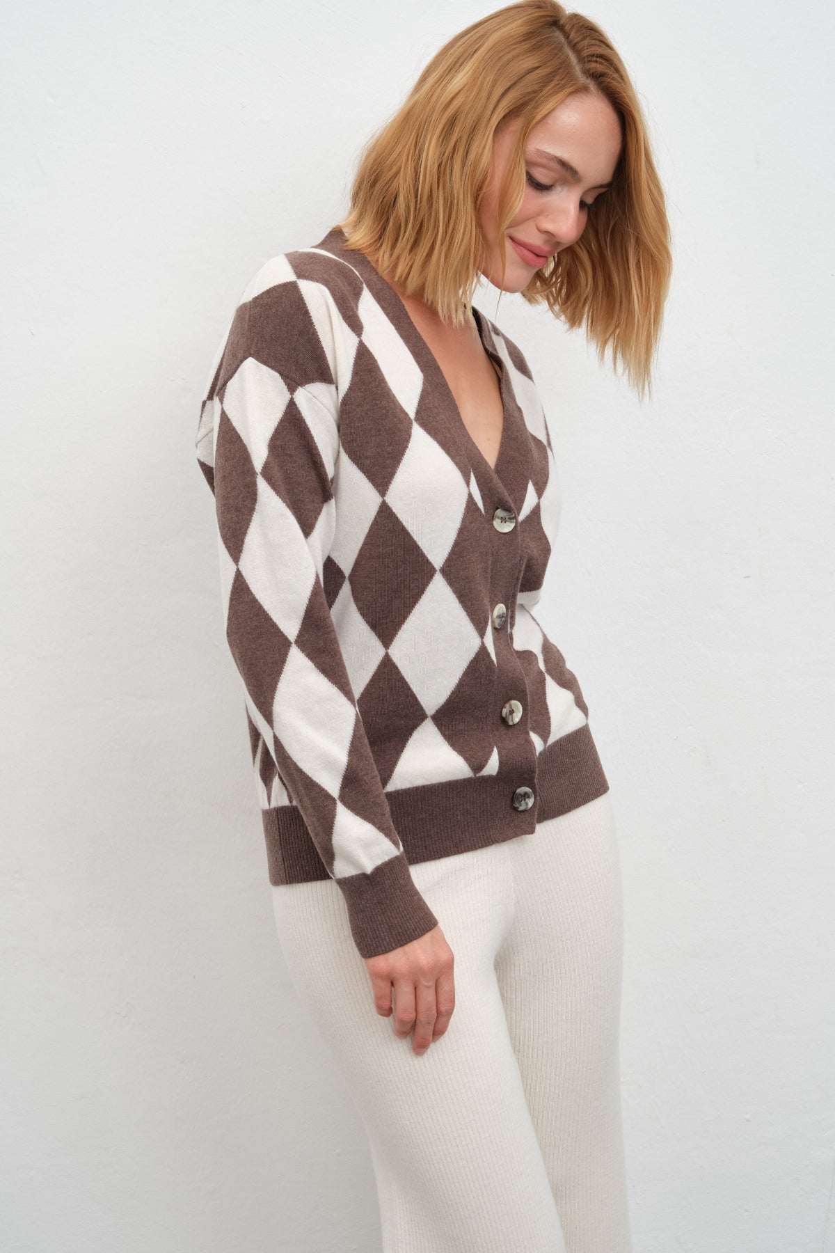 Merino Diamond Cardigan