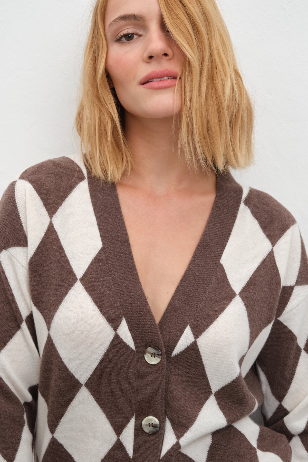 Merino Diamond Cardigan