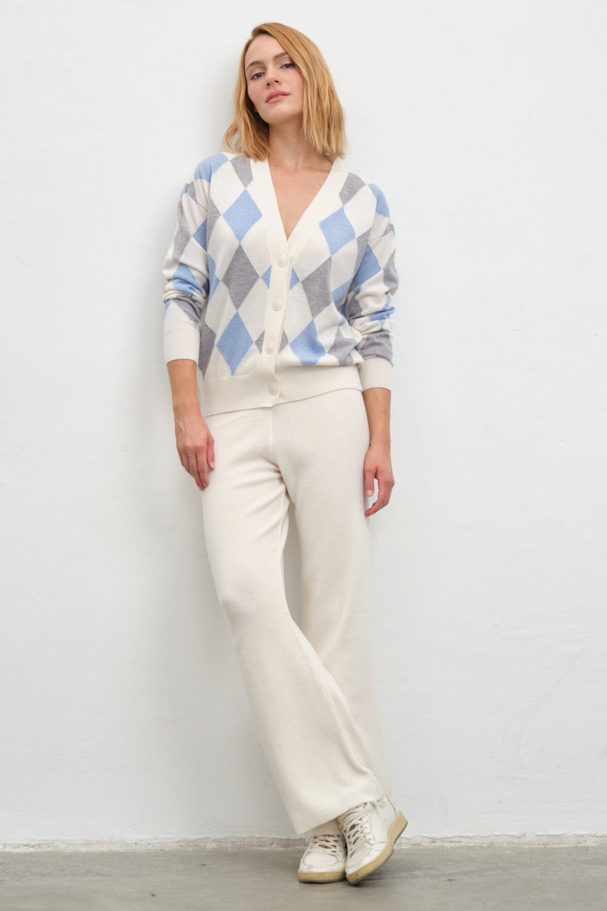 Merino Diamond Cardigan