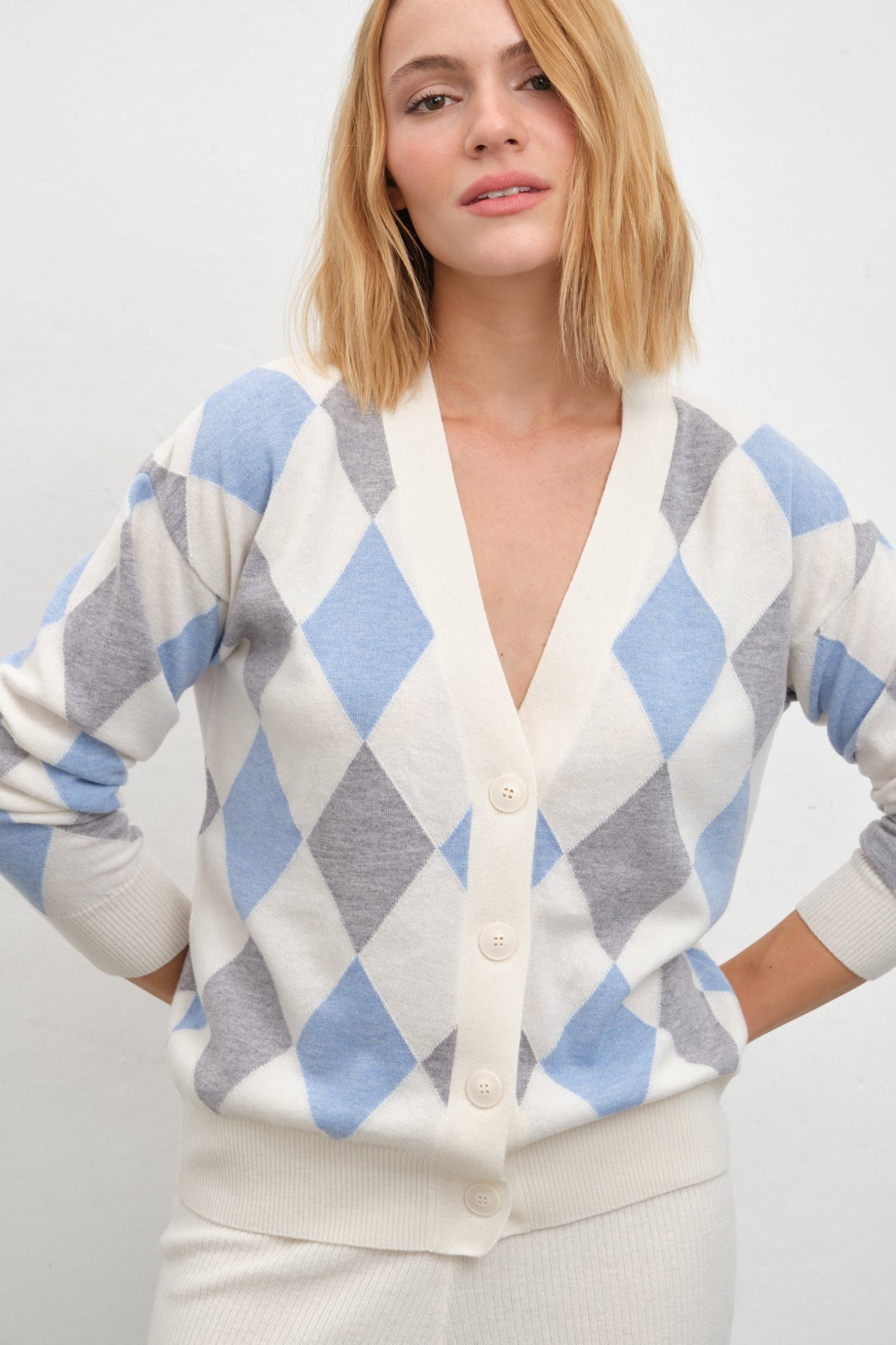Merino Diamond Cardigan