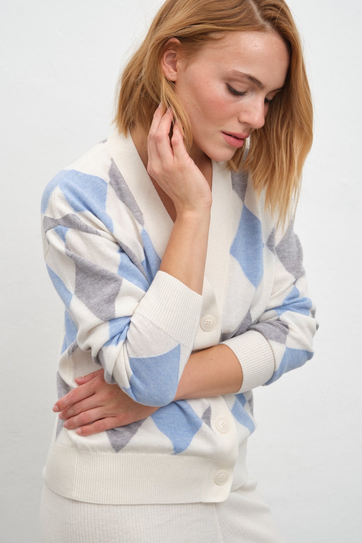 Merino Diamond Cardigan