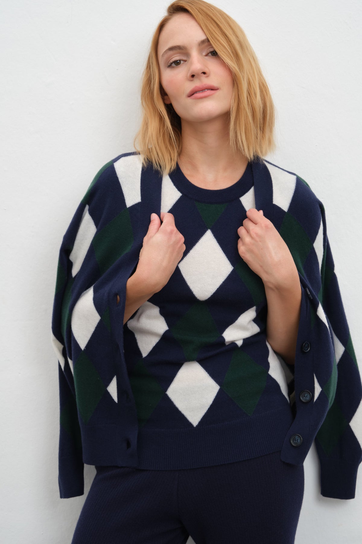 Merino Diamond Cardigan