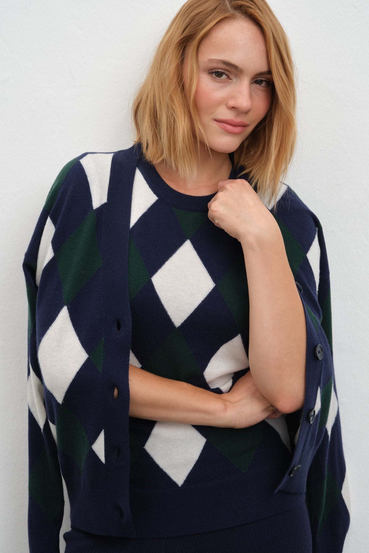 Merino Diamond Cardigan