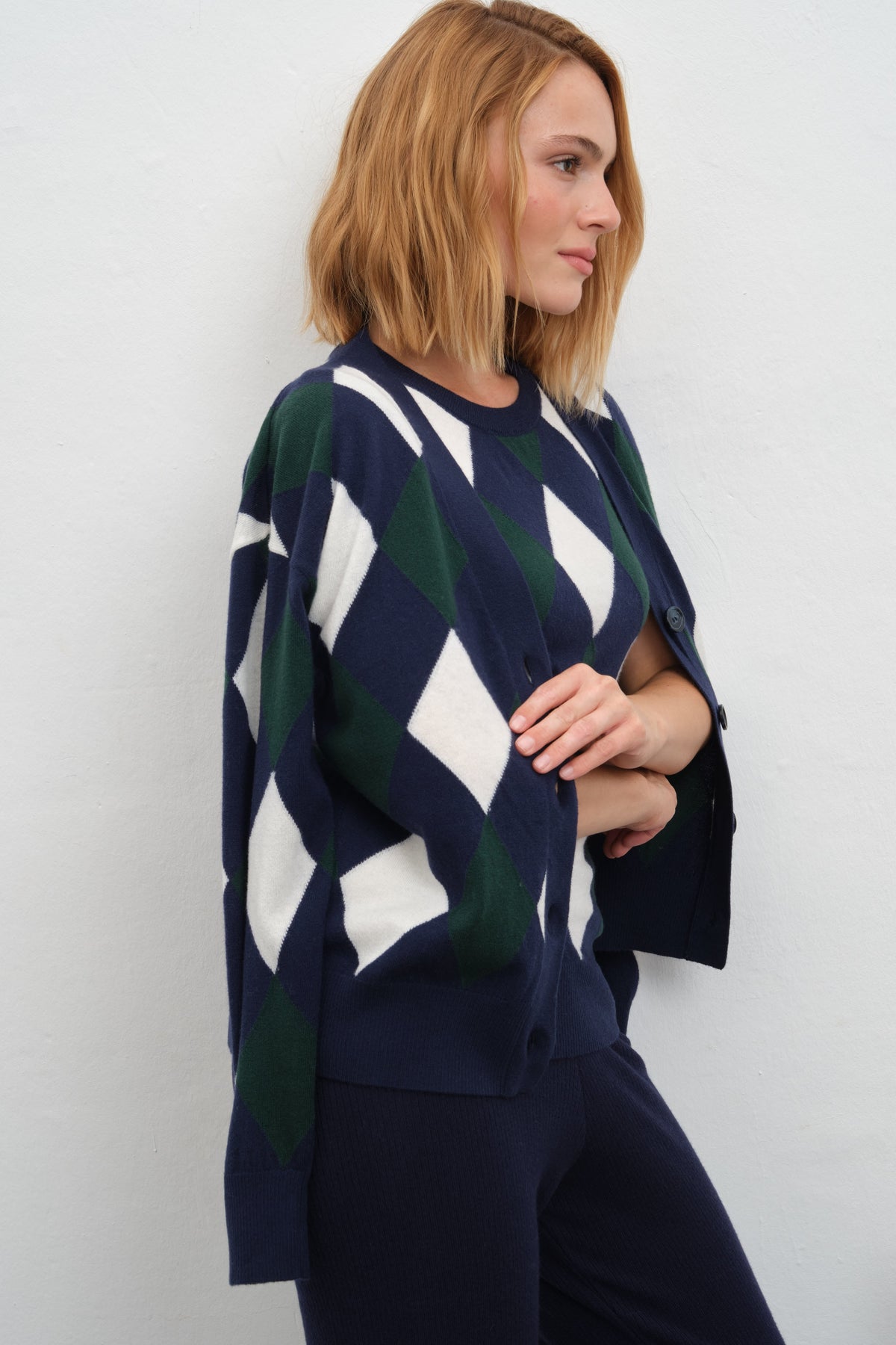 Merino Diamond Cardigan