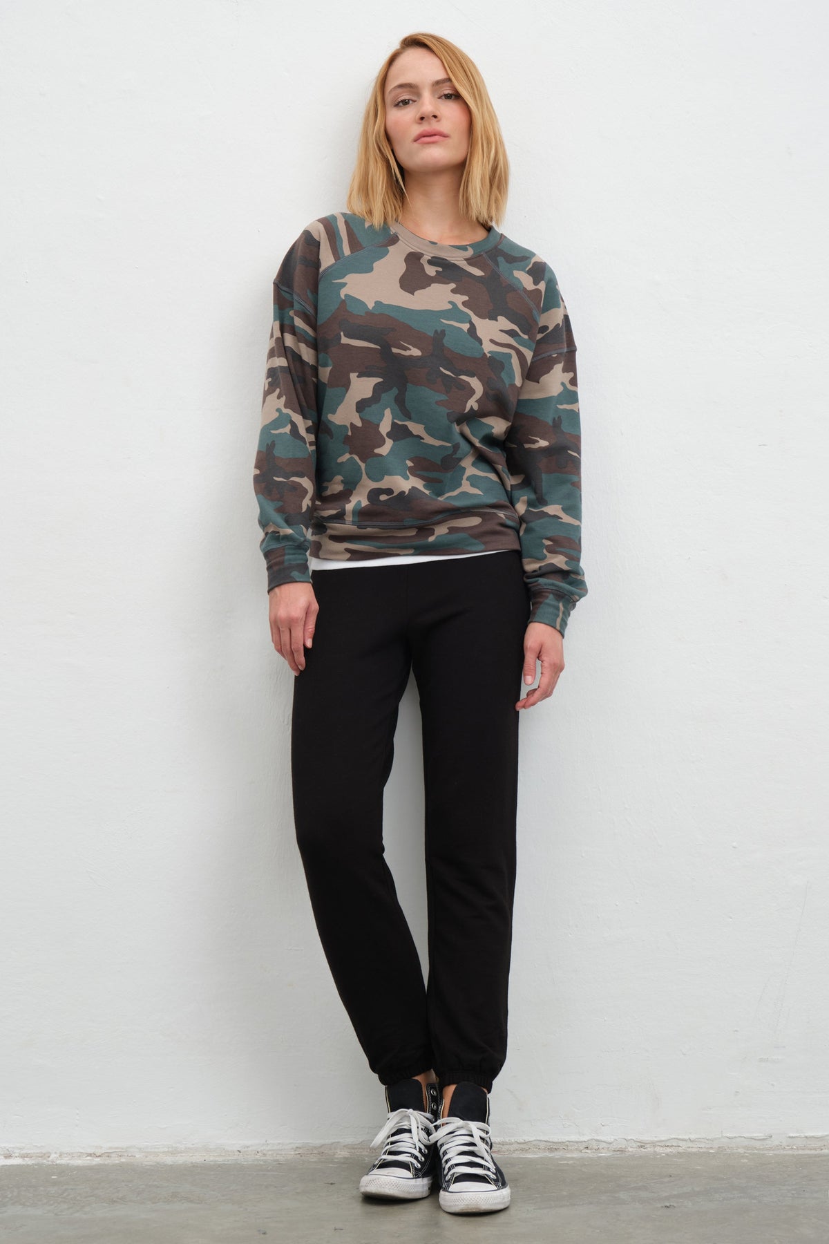 SuperSoft Raglan-Sleeve Oversized Sweatshirt in Modal Fleece