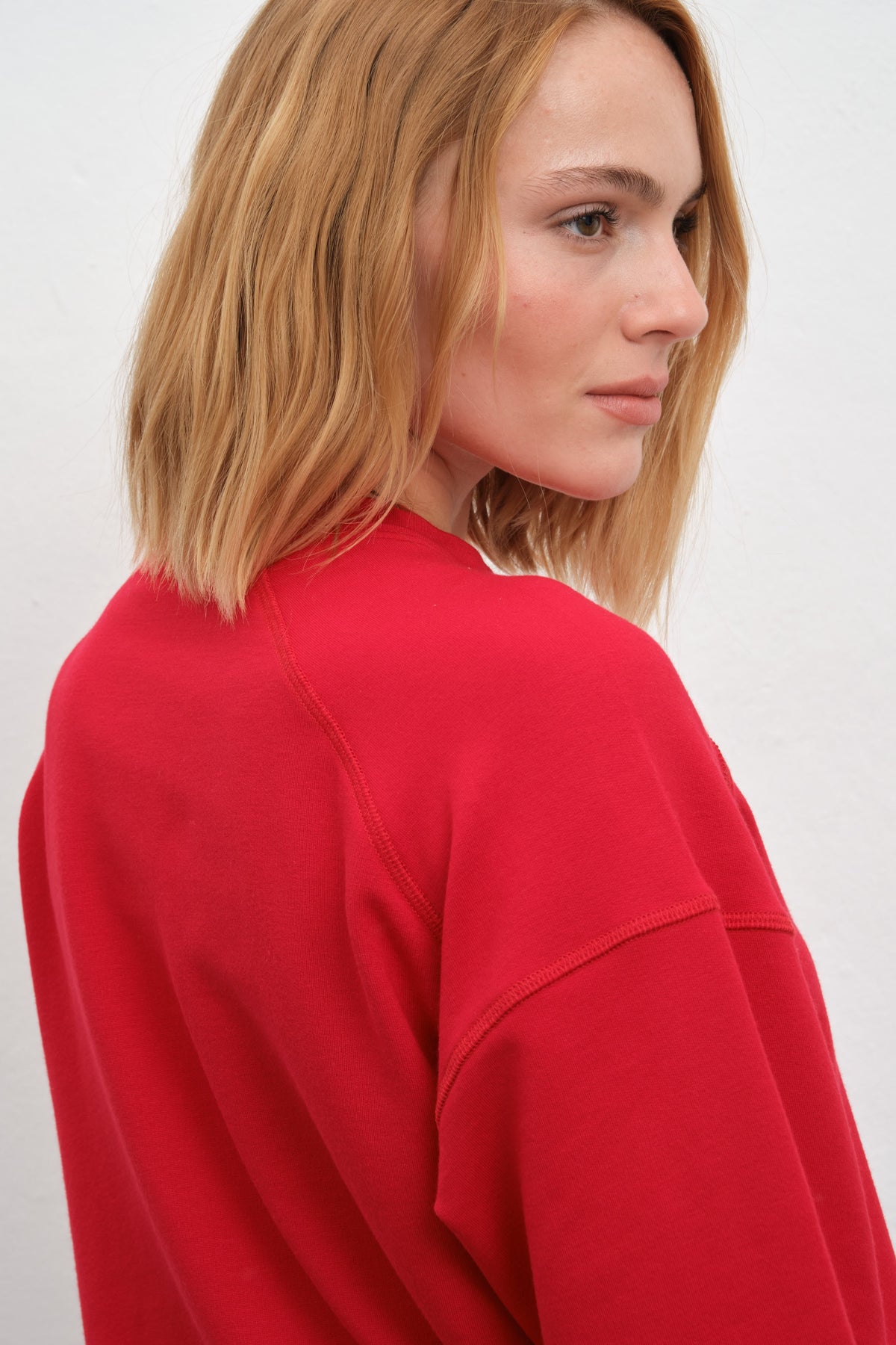 SuperSoft Raglan-Sleeve Oversized Sweatshirt in Modal Fleece