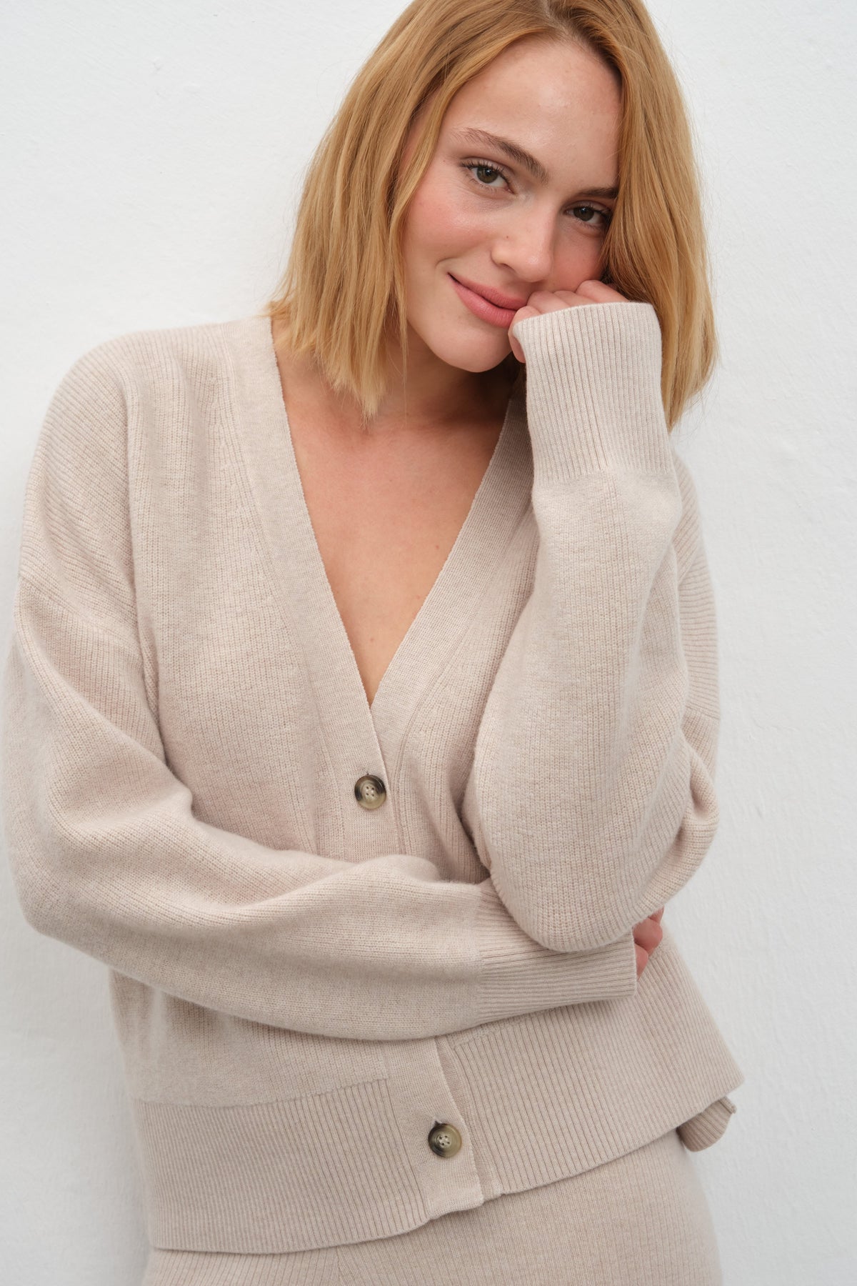 Merino Ribbed Cropped Cardigan