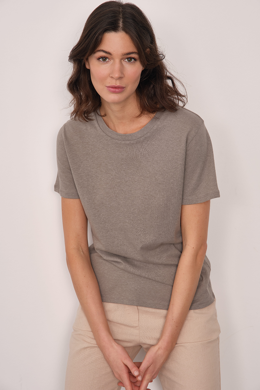 Unisex T-shirt in Cotton/Linen Blend