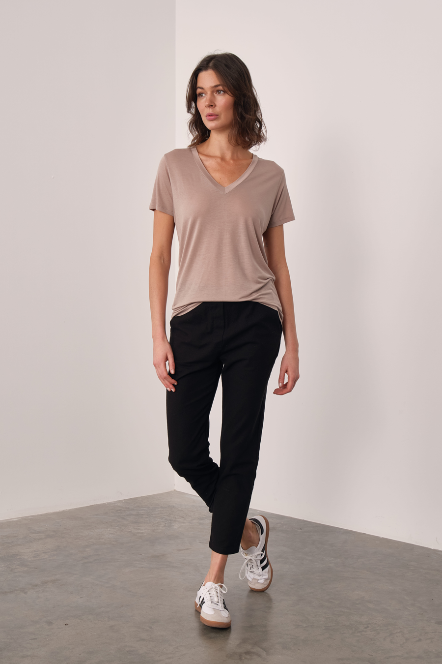 Pull-on Pants in Cotton/Linen Blend