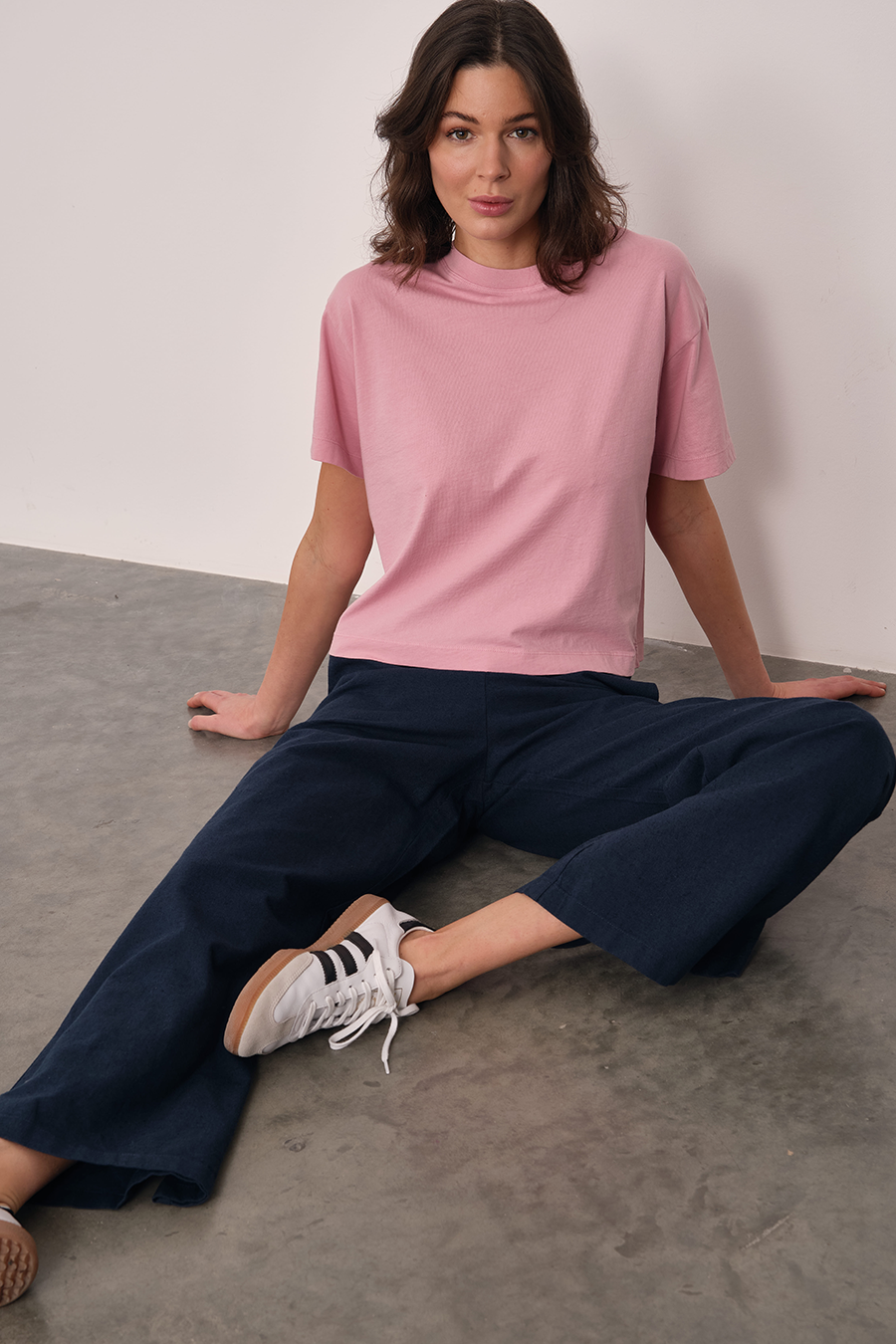 Garment-Dyed Cotton Crop T-shirt