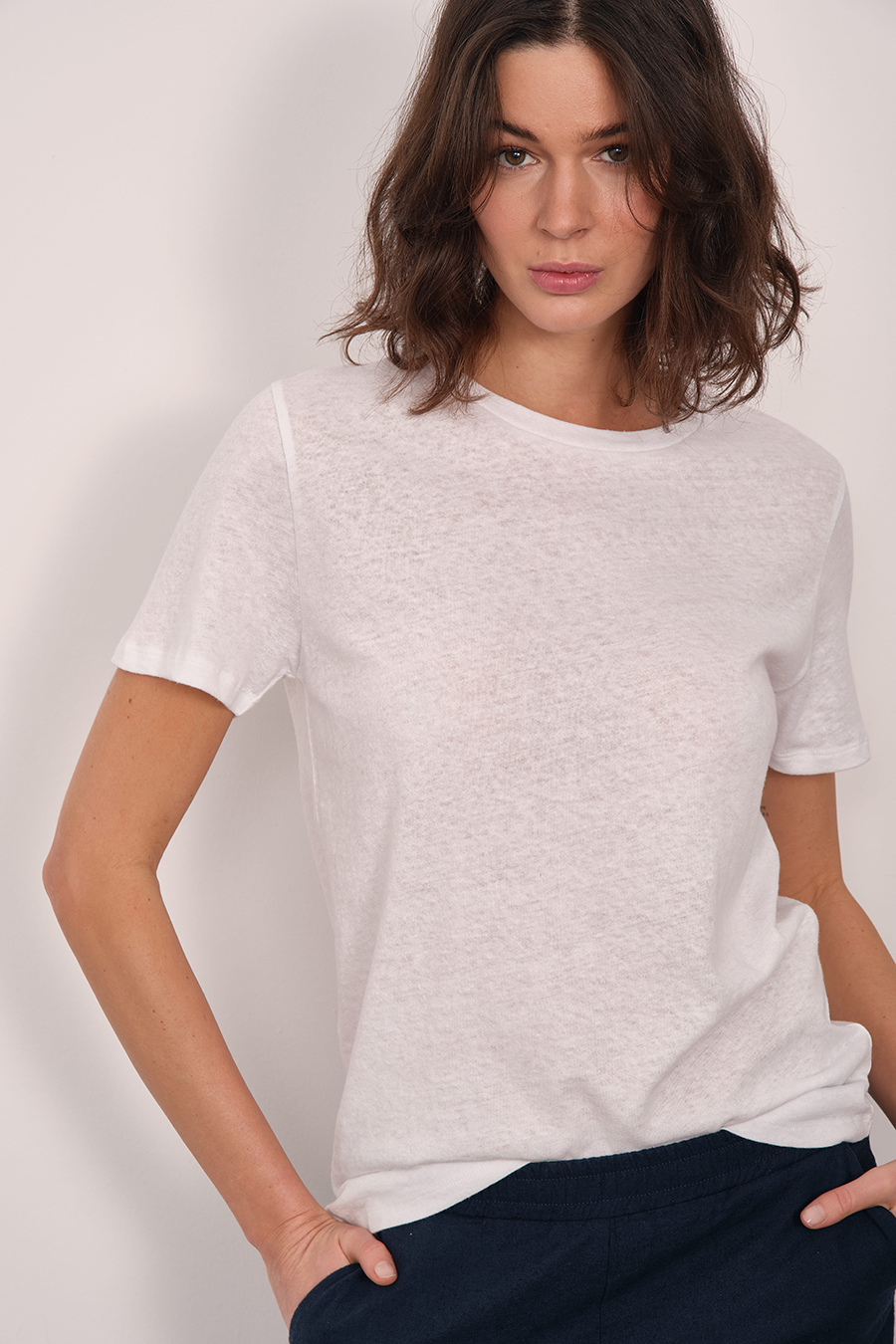 Unisex T-shirt in Cotton/Linen Blend